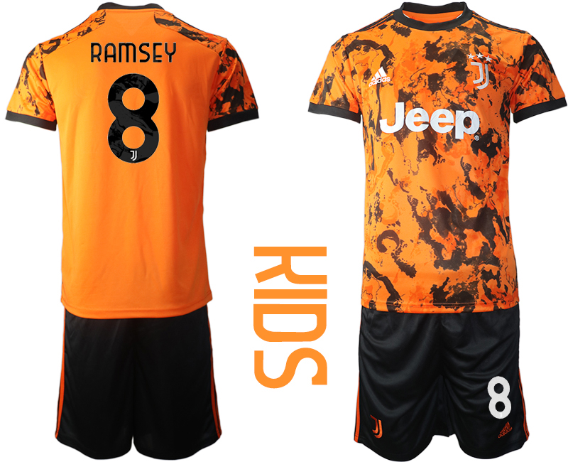 Youth 2020-2021 club Juventus away orange #8 Soccer Jerseys->juventus jersey->Soccer Club Jersey